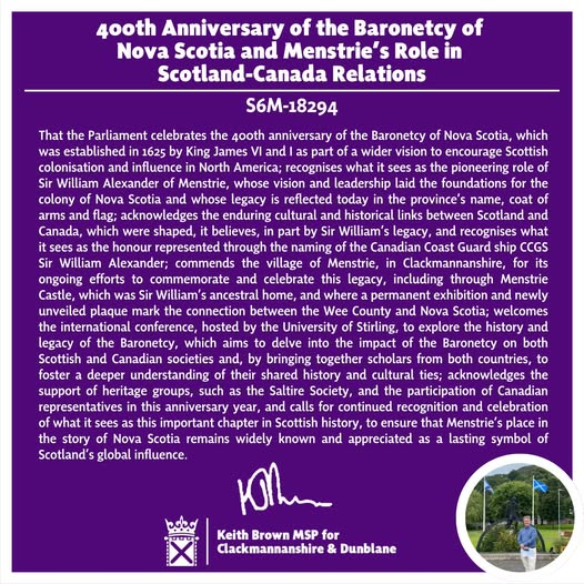 400th Anniversary of the Baronetcy of Nova&nbsp;Scotia